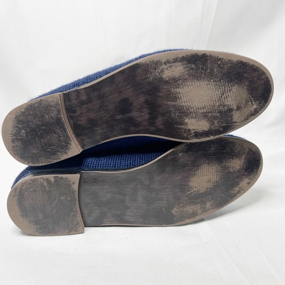 By Paige Needlepoint Navy and Pink Whale Print Smoking Slipper Size 7.5 - Picture 5 of 7